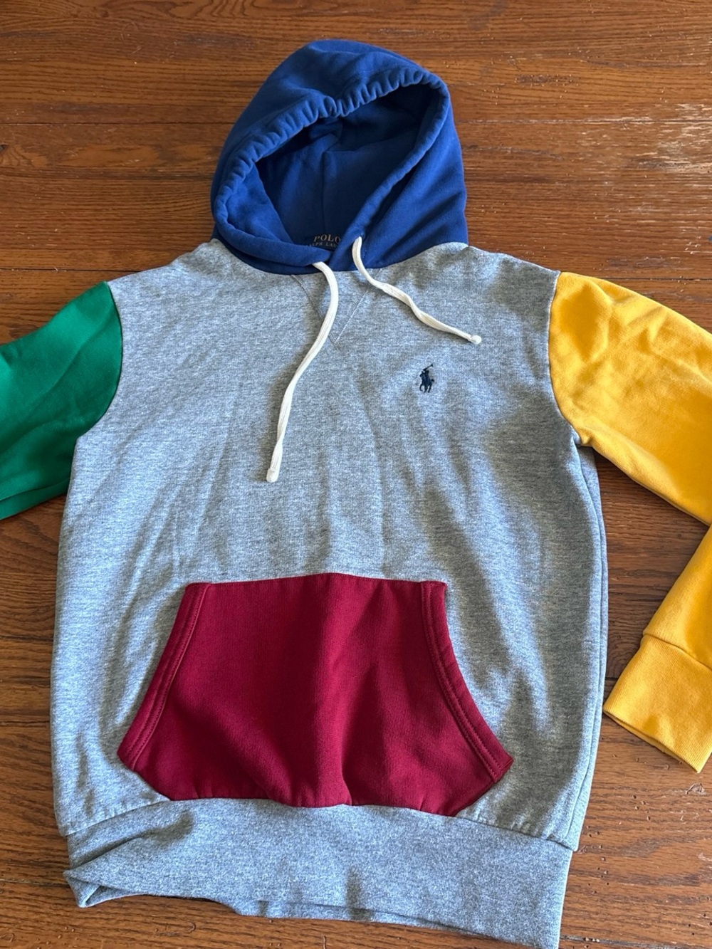 Polo by Ralph Lauren Multicolor Hoodie - Gray, Blue, Green, Yellow, Red
